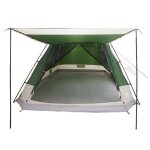 Vidaxl tente cabane avec toit vert 12 - personnes polyester et acier