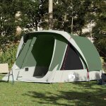 Vidaxl tente de cabine familiale 6 personnes vert imperm�able