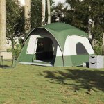 Vidaxl tente de cabine familiale 6 personnes vert imperm�able
