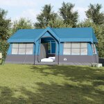 Vidaxl tente camping avec fentres bleues 12 personnes impermable