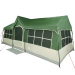 Vidaxl tente de camping avec fentres verte etanche pour 12 personnes