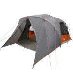 Vidaxl tente d�me avec toit gris et orange 337 x 243 x 182 cm