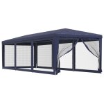 Vidaxl tente de fte avec 8 parois latrales en maille bleu 3x9 m pehd