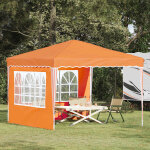 Vidaxl tente de f�te pop - up orange 288 x 288 x 245 cm tissu oxford