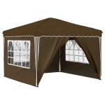Vidaxl tente de f�te pop - up taupe 288 x 288 x 245 cm tissu oxford