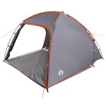 Vidaxl tente cabane gris et orange 370 x 230 x 185 cm taffetas