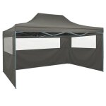 Vidaxl tente pliable avec 3 parois 3 x 4, 5 m anthracite