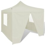 Vidaxl tente pliable avec 4 parois crème 3 x 3 m Vidaxl tente pliable avec 4 parois crème 3 x 3 m