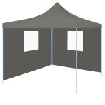 Vidaxl tente de rception pliable avec 2 parois 2x2 m acier anthracite