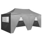 Vidaxl tente de rception pliable avec 4 parois 3x6 m acier anthracite
