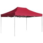 Vidaxl tente de réception pliable aluminium 4, 5x3 m bordeaux Vidaxl tente de réception pliable aluminium 4, 5x3 m bordeaux