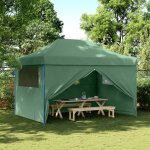 Vidaxl tente de réception pliable escamotable 4 parois latérales vert Vidaxl tente de réception pliable escamotable 4 parois latérales vert