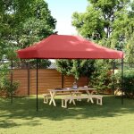 Vidaxl tente de r�ception pliable escamotable bordeaux 440x292x315 cm