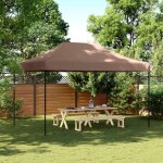 Vidaxl tente de r�ception pliable escamotable marron 440x292x315 cm