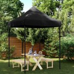Vidaxl tente de r�ception pliable escamotable noir 200x200x306 cm