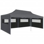 Vidaxl tente de rception pliable avec parois 3 x 6 m anthracite