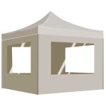 Vidaxl tente de r�ception pliable avec parois aluminium 2x2 m cr�me