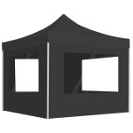 Vidaxl tente de réception pliable a parois aluminium 3 x 3m anthracite Vidaxl tente de réception pliable a parois aluminium 3 x 3m anthracite