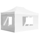 Vidaxl tente de r�ception pliable avec parois aluminium 4, 5x3 m blanc