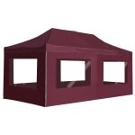 Vidaxl tente de r�ception pliable avec parois aluminium 6x3 m bordeaux