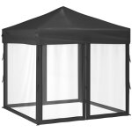 Vidaxl tente de réception pliable avec parois anthracite 2x2 m Vidaxl tente de réception pliable avec parois anthracite 2x2 m