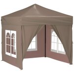 Vidaxl tente de réception pliable avec parois taupe 2x2 m Vidaxl tente de réception pliable avec parois taupe 2x2 m