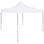 Vidaxl tente rception pliable professionnelle 2x2 m acier blanc