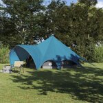 Vidaxl tente tipi avec toit avec event bleu et gris 600 x 600 x 347 cm