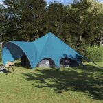 Vidaxl tente tipi avec toit avec event bleu et gris 600 x 600 x 347 cm