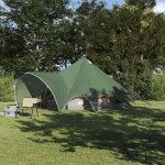Vidaxl tente tipi avec toit avec event vert et gris 600 x 600 x 347 cm