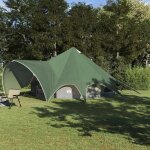 Vidaxl tente tipi avec toit avec event vert et gris 600 x 600 x 347 cm