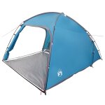 Vidaxl tente cabane avec toit bleu 370 x 230 x 185 cm taffetas