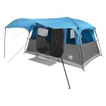 Vidaxl tente tunnel bleu 366 x 244 x 198 cm polyester et acier