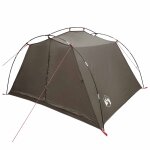 Vidaxl tente tunnel marron et gris 4 personnes