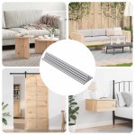 Vidaxl tige filet�e 600 pcs argent� acier