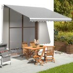 Vidaxl tissu de remplacement pour auvent anthracite et blanc 4x3, 5 m