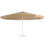 Vidaxl tissu de remplacement pour parasol d'ext�rieur taupe 500 cm