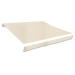 Vidaxl toit d'auvent toile crme 3 x 2, 5 m (cadre non inclus)