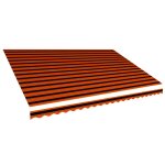 Vidaxl toile d'auvent orange et marron 500x300 cm