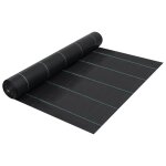 Vidaxl toile de paillage noir 1x50 m pp