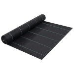 Vidaxl toile de paillage noir 2x100 m pp