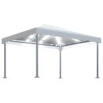 Vidaxl tonnelle avec guirlande lumineuse a led 4x3 m cr�me aluminium