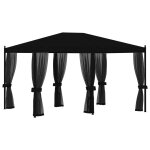 Vidaxl tonnelle avec moustiquaire 3x4 m anthracite acier Vidaxl tonnelle avec moustiquaire 3x4 m anthracite acier