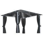 Vidaxl tonnelle avec rideau et lumières led 3x3 m anthracite aluminium Vidaxl tonnelle avec rideau et lumières led 3x3 m anthracite aluminium