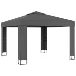 Vidaxl tonnelle avec toit double 3x3 m anthracite Vidaxl tonnelle avec toit double 3x3 m anthracite