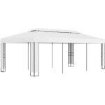 Vidaxl tonnelle avec toit double 3x6 m blanc Vidaxl tonnelle avec toit double 3x6 m blanc