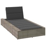 Vidaxl transat avec coussin flottant gris r�sine tress�e