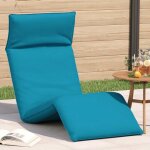 Vidaxl transat pliant bleu clair 175 x 54 x 8, 5 cm tissu oxford