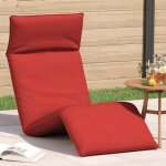 Vidaxl transat pliant rouge 175 x 54 x 8, 5 cm tissu oxford
