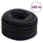 Vidaxl tuyau d'air hybride noir 100 m caoutchouc et pvc